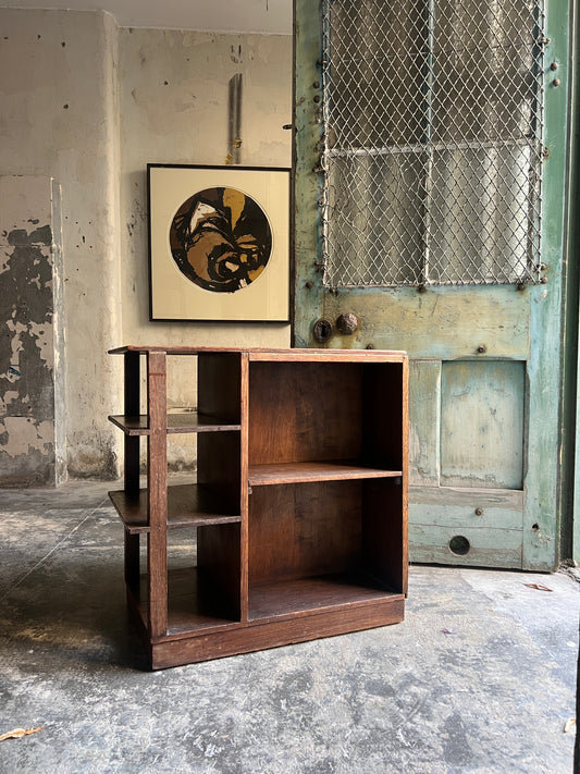 English Three Sided Modernist Compact Bookcase ~ 1930’s