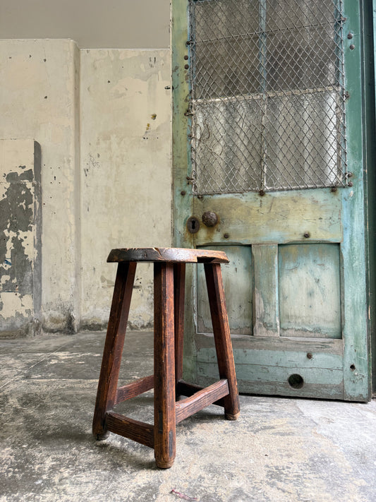 Scottish 19thC Pitch Pine Stool