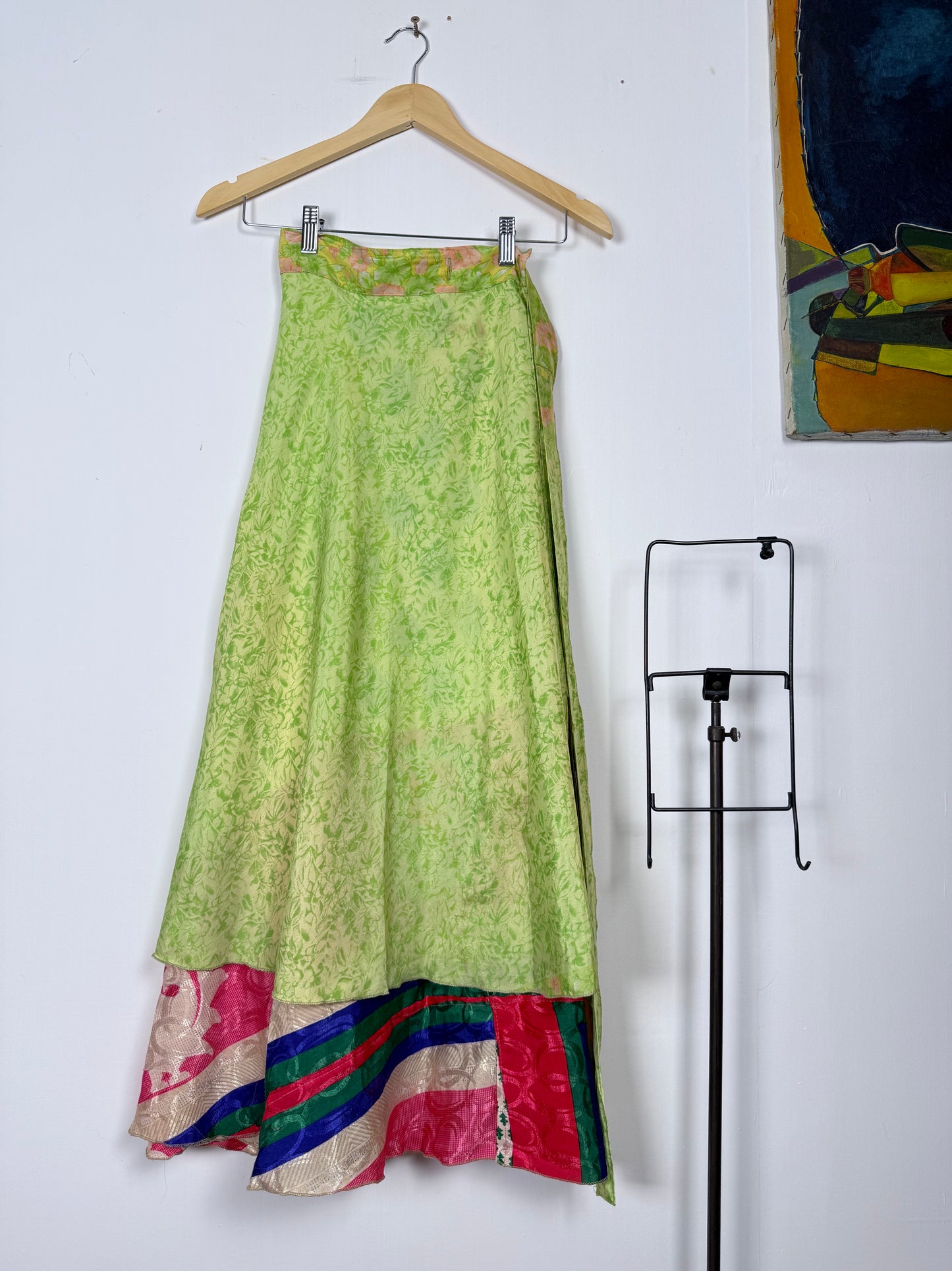 Vintage Saree Silk Wrap Skirt