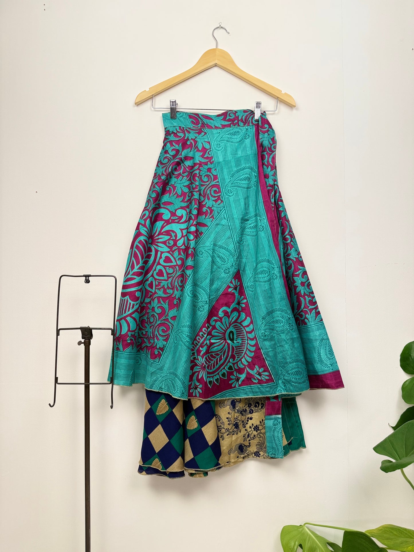 Vintage Saree Silk Wrap Skirt
