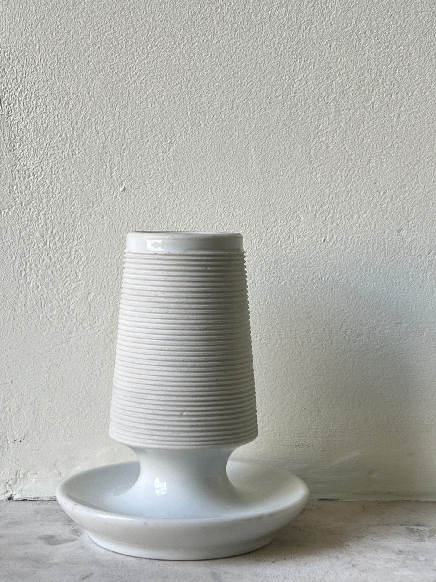 Large 1920's French White Match Holder Striker