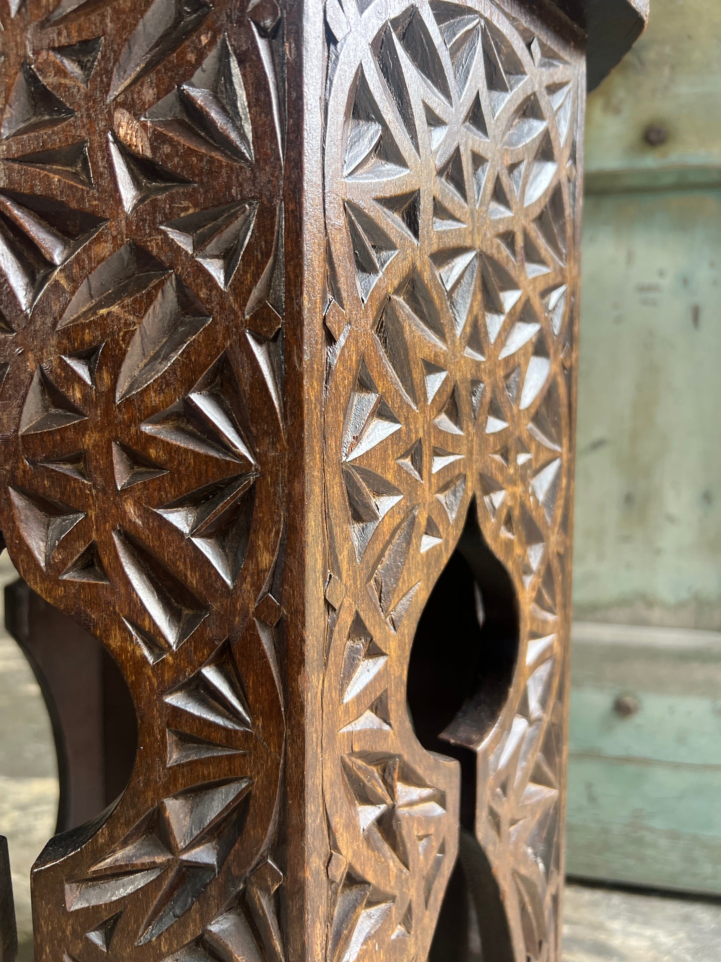 A Carved Mahogany Moorish Side Table - Early 20thC