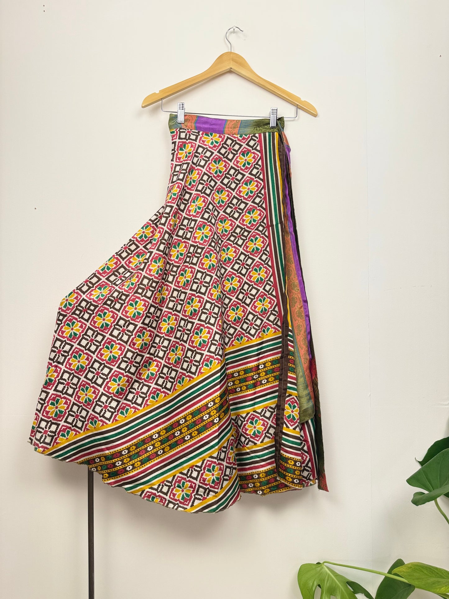 Vintage Saree Silk Wrap Skirt