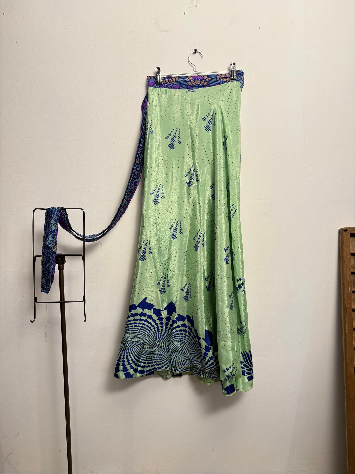 Vintage Saree Silk Wrap Skirt