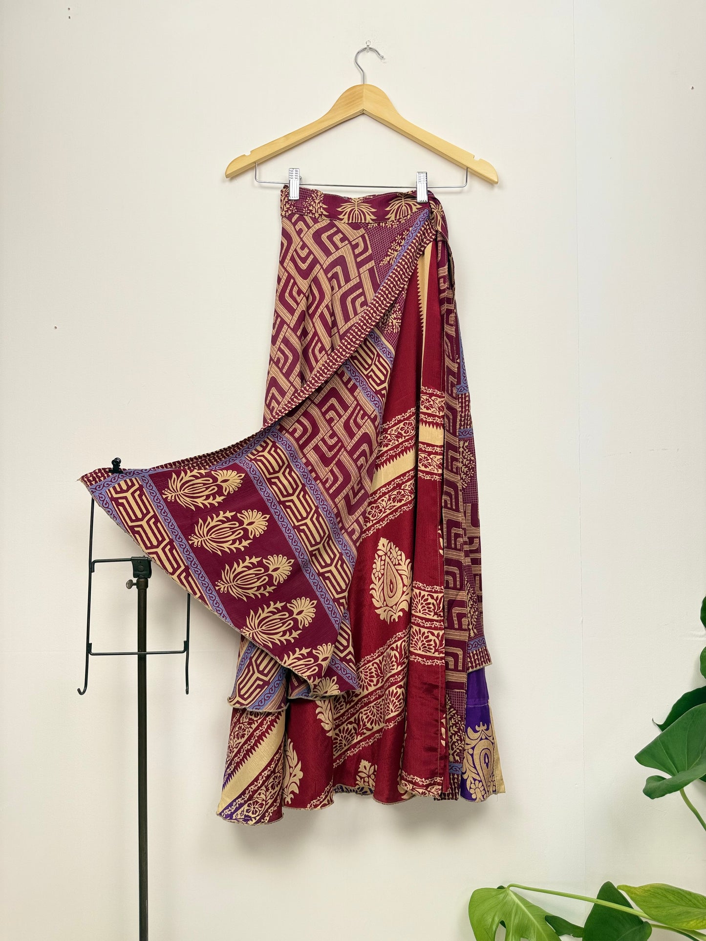 Vintage Saree Silk Wrap Skirt