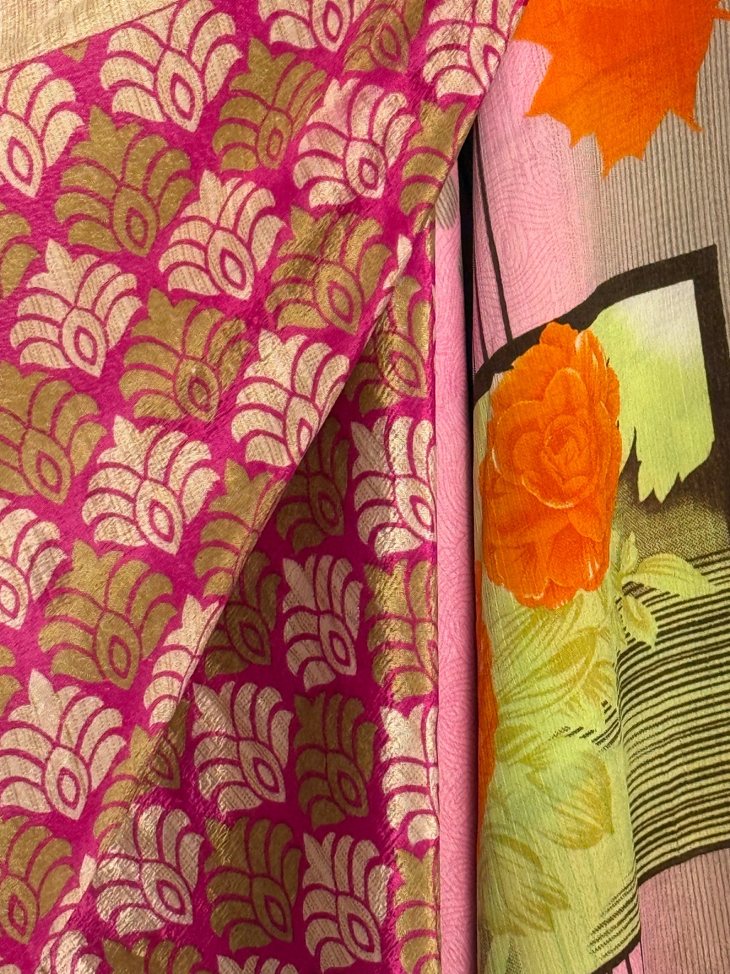 Vintage Saree Silk Wrap Skirt