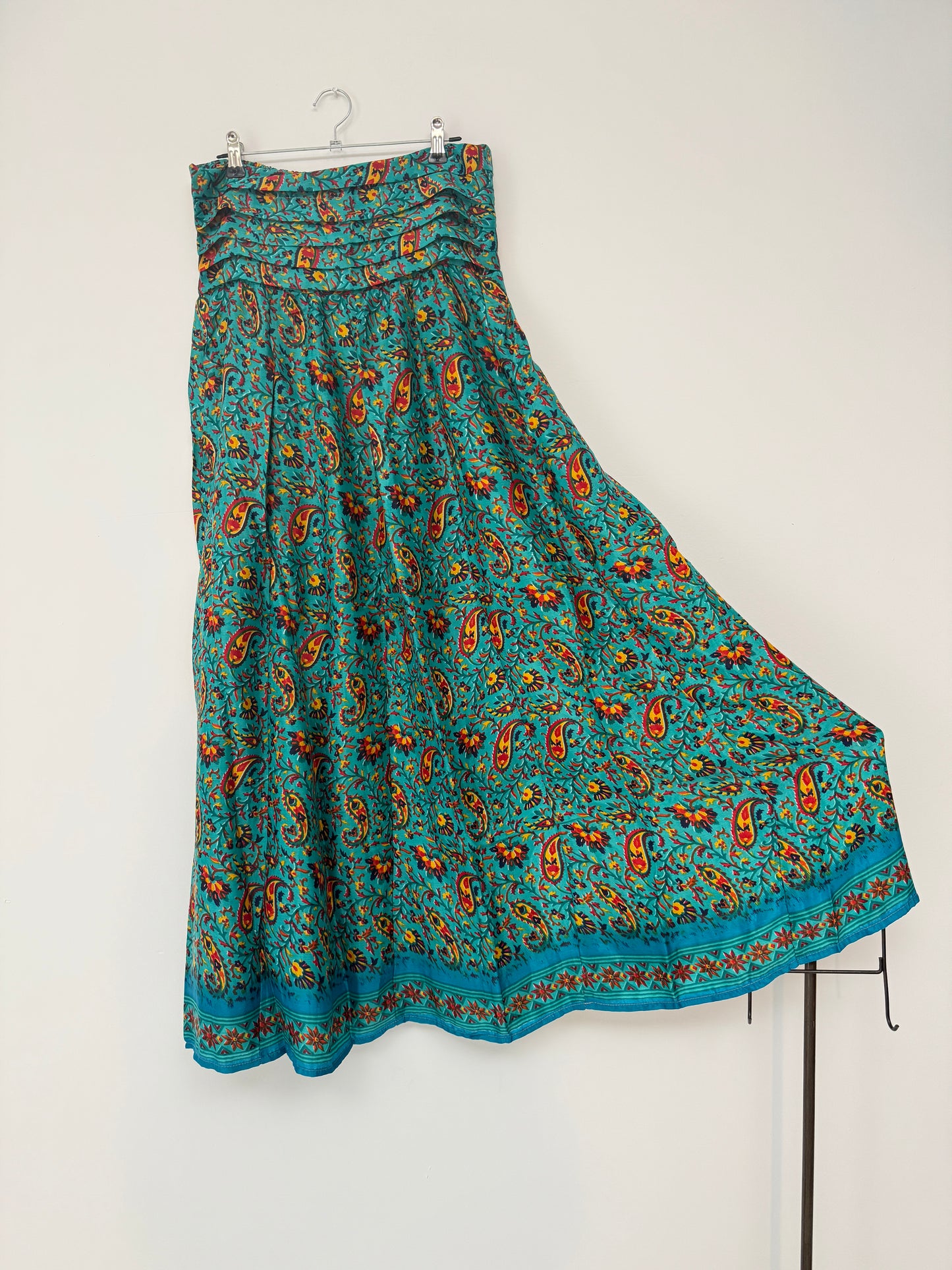 Vintage Saree Silk Pleated Skirt
