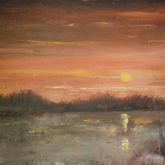 Sunset over the Lake / Unknown Artist, (c. Mid-20th Century)