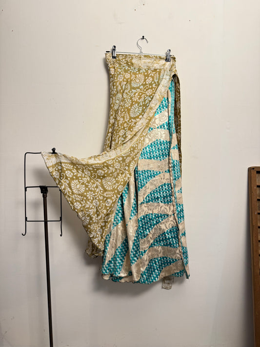 Vintage Saree Silk Wrap Skirt