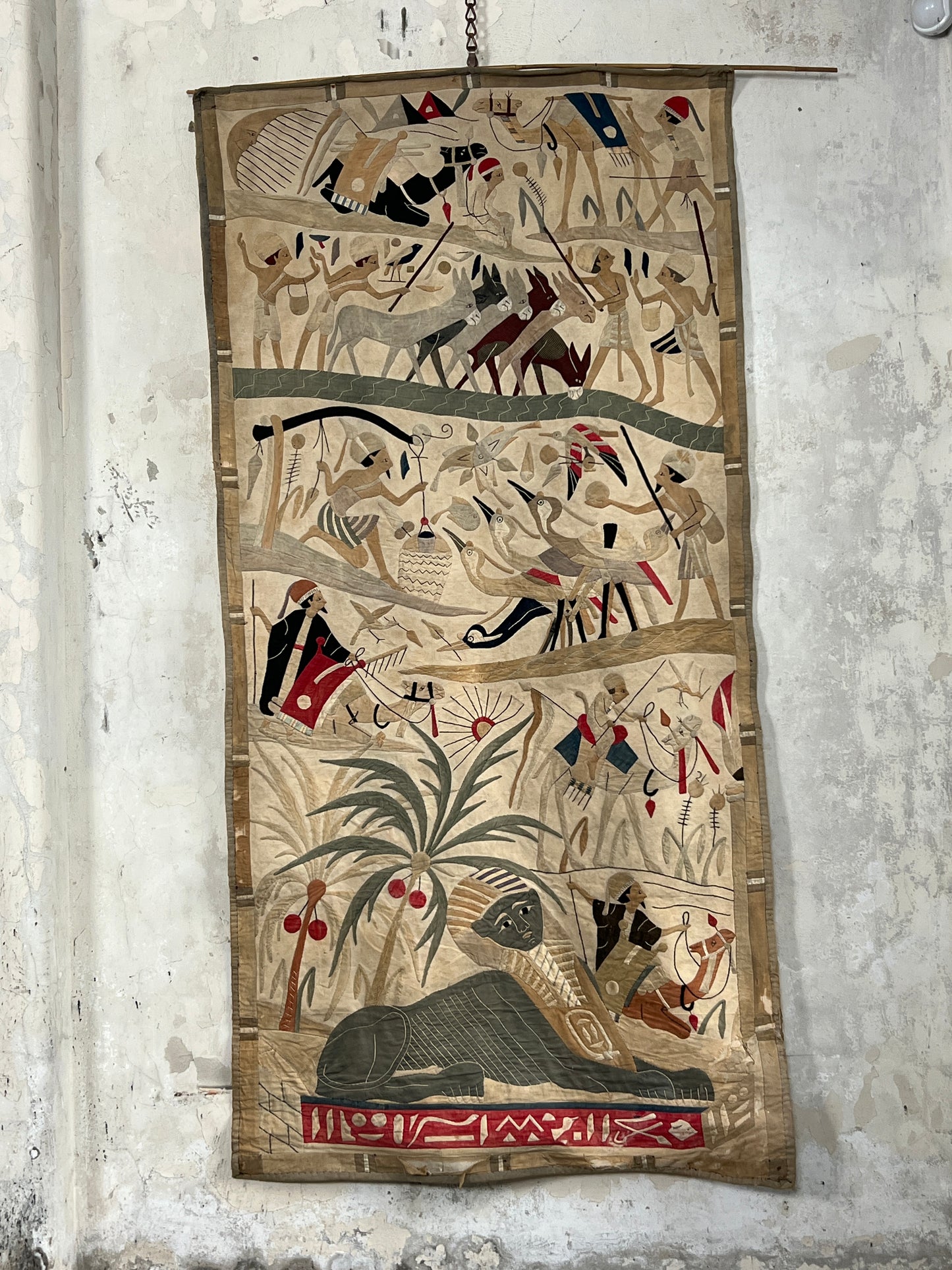 A 1920s Touristic Khayamiya Egyptian Appliqué Wall Hanging