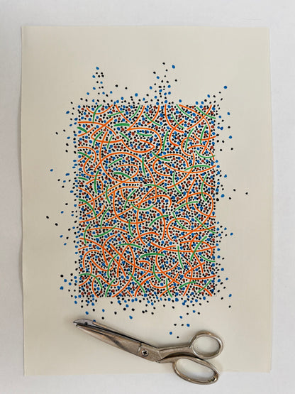 Pointillist Ink on Paper Original Artwork No.8 - ARTHUR ALLAN WILSON, Scottish | 1944-2024