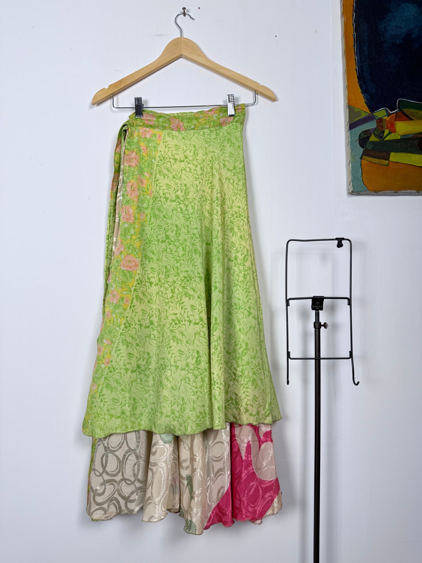 Vintage Saree Silk Wrap Skirt