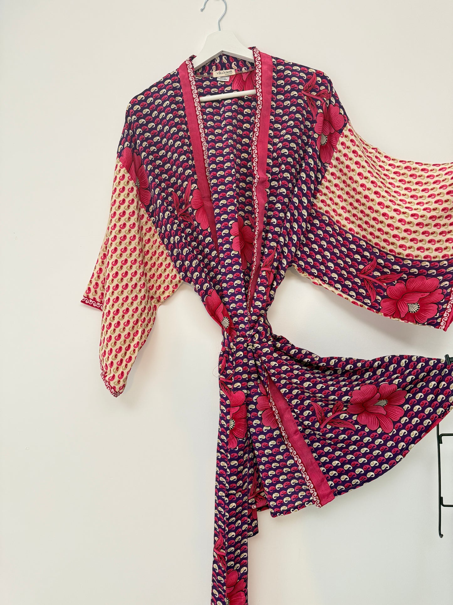 Vintage Saree Silk Kimono / Duster - Short