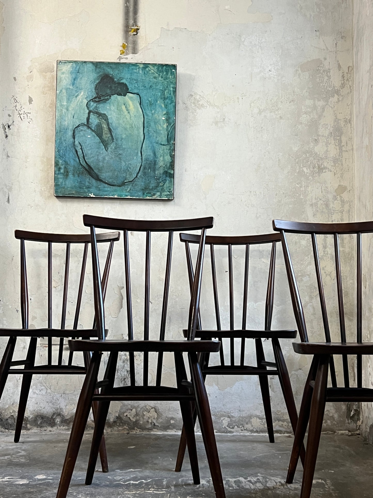 Pair 1960’s Ercol 391 Stick Leg Chairs