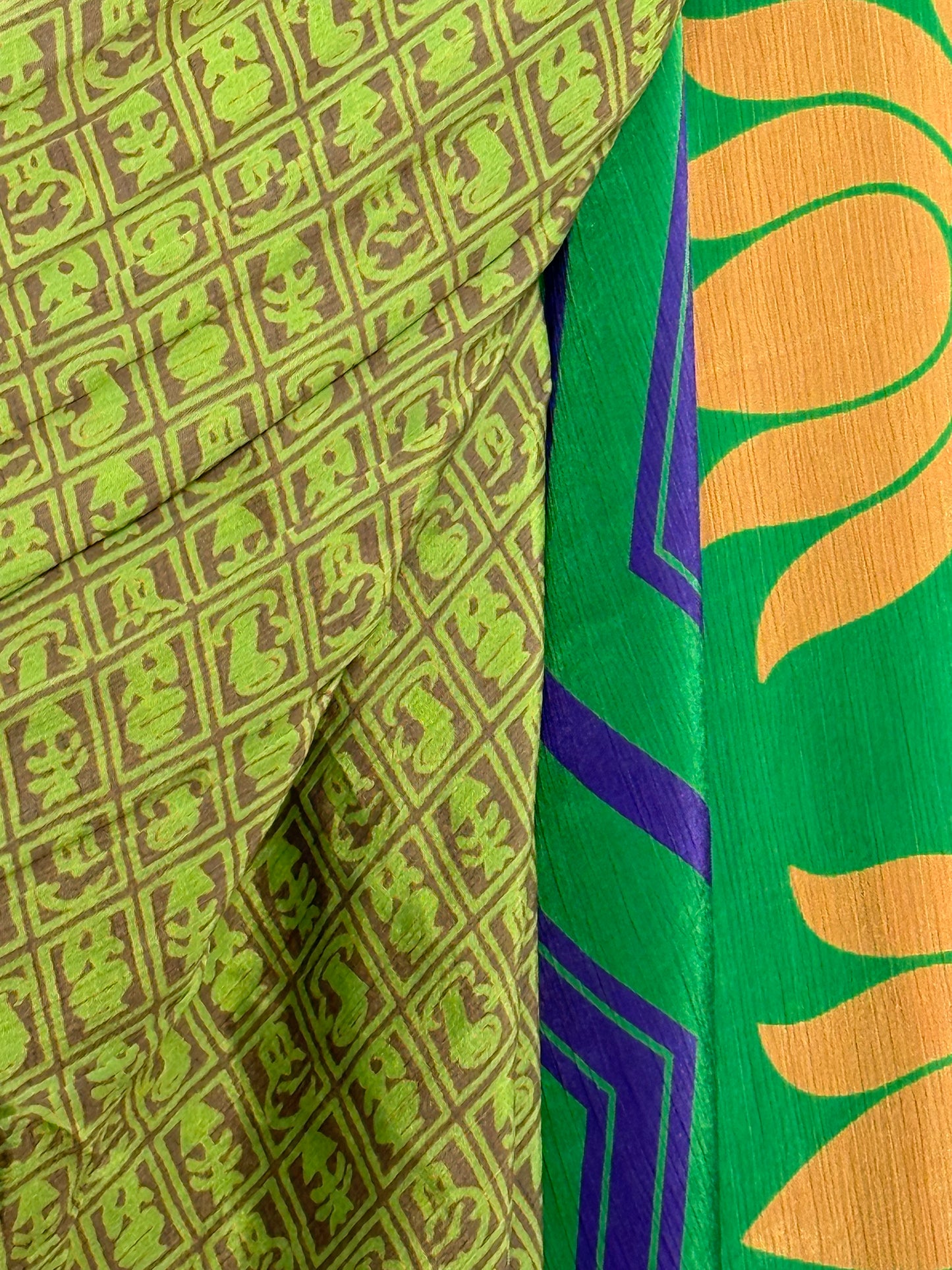 Vintage Saree Silk Wrap Skirt