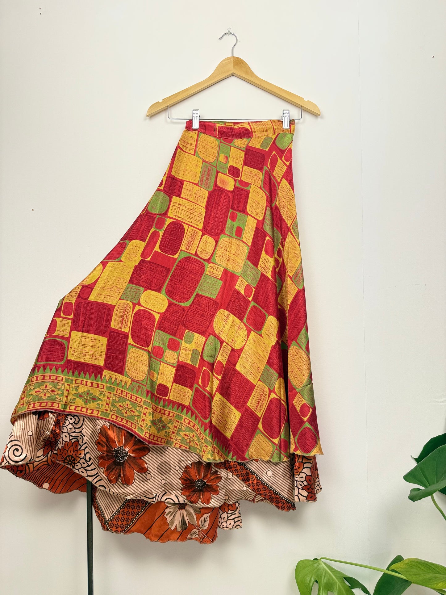 Vintage Saree Silk Wrap Skirt