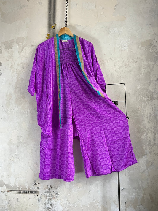 Vintage Silk Trousers & Shirt Co-ordinated Set