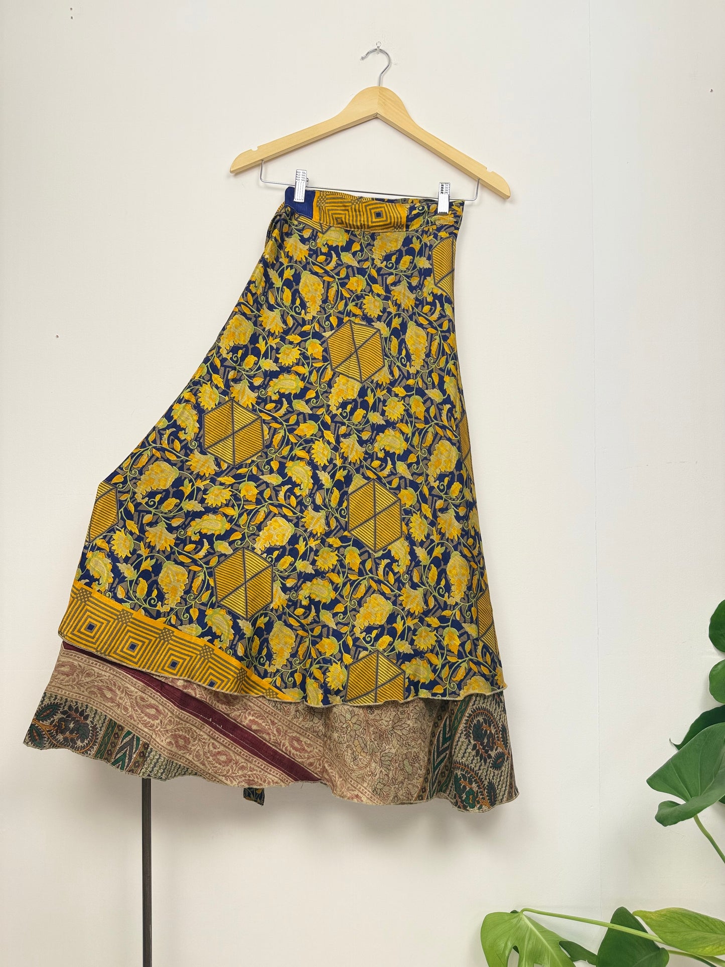 Vintage Saree Silk Wrap Skirt