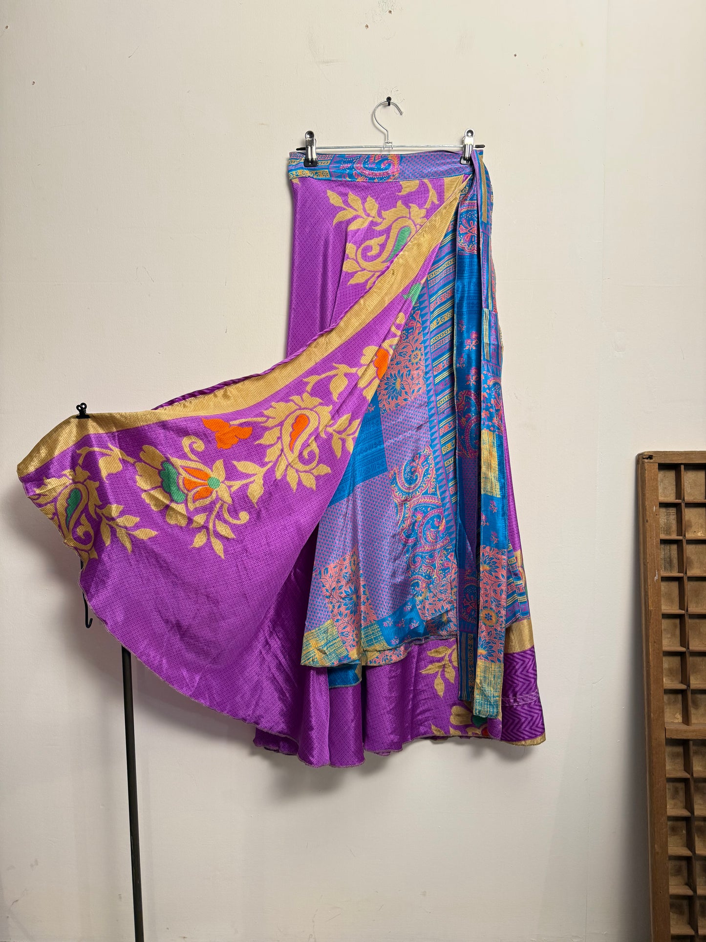 Vintage Saree Silk Wrap Skirt