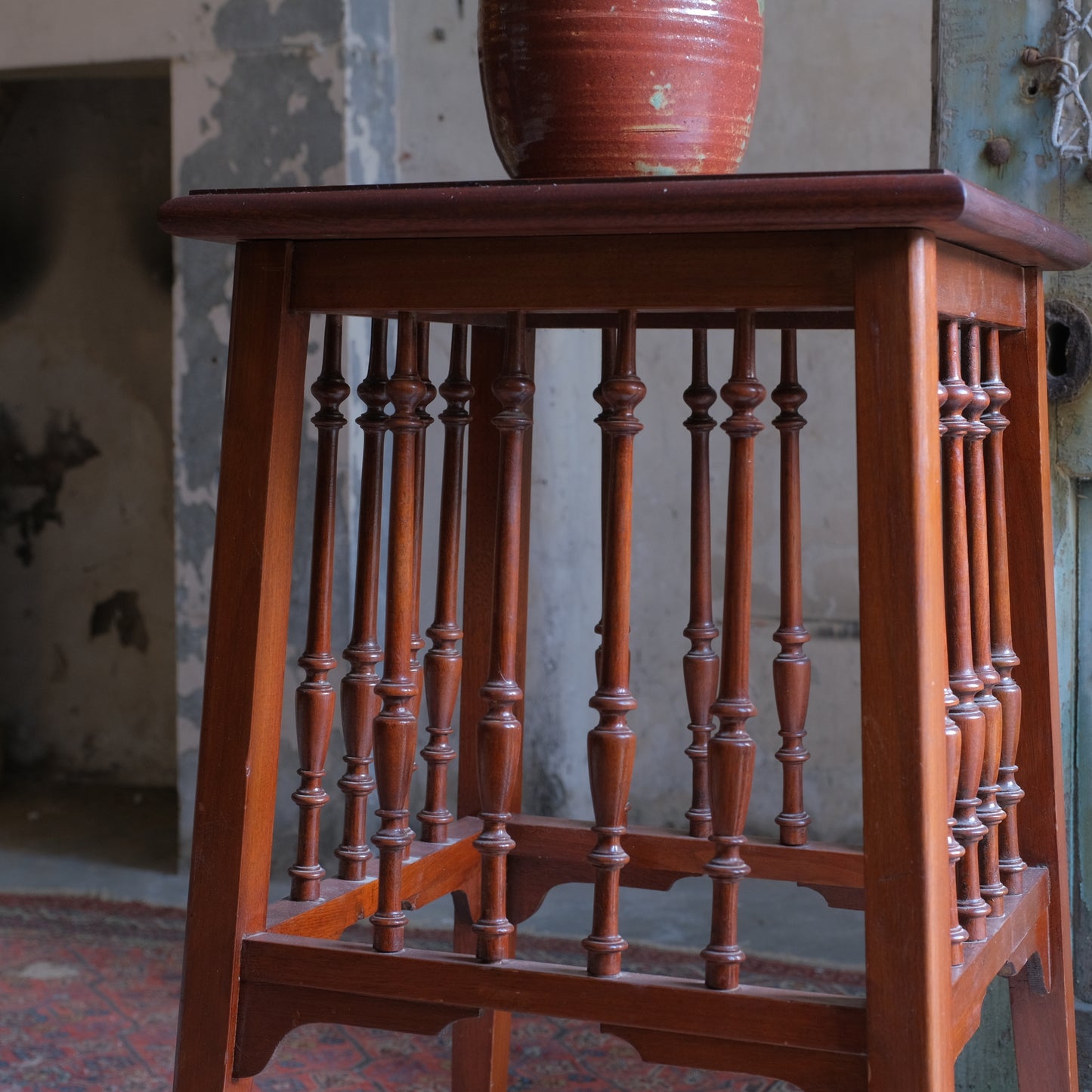 Mahogany Side Lamp Table - Moorish influence