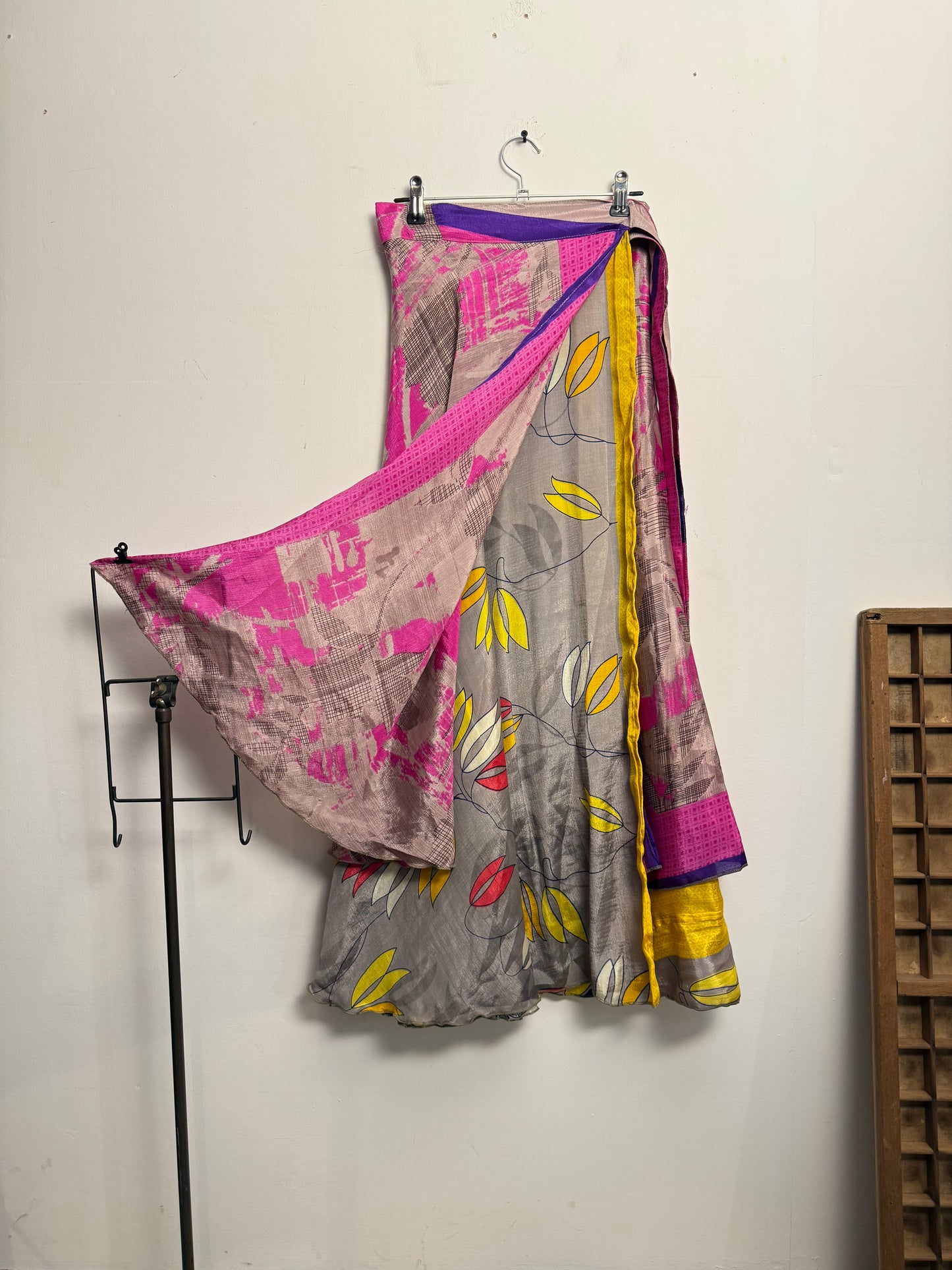 Vintage Saree Silk Wrap Skirt