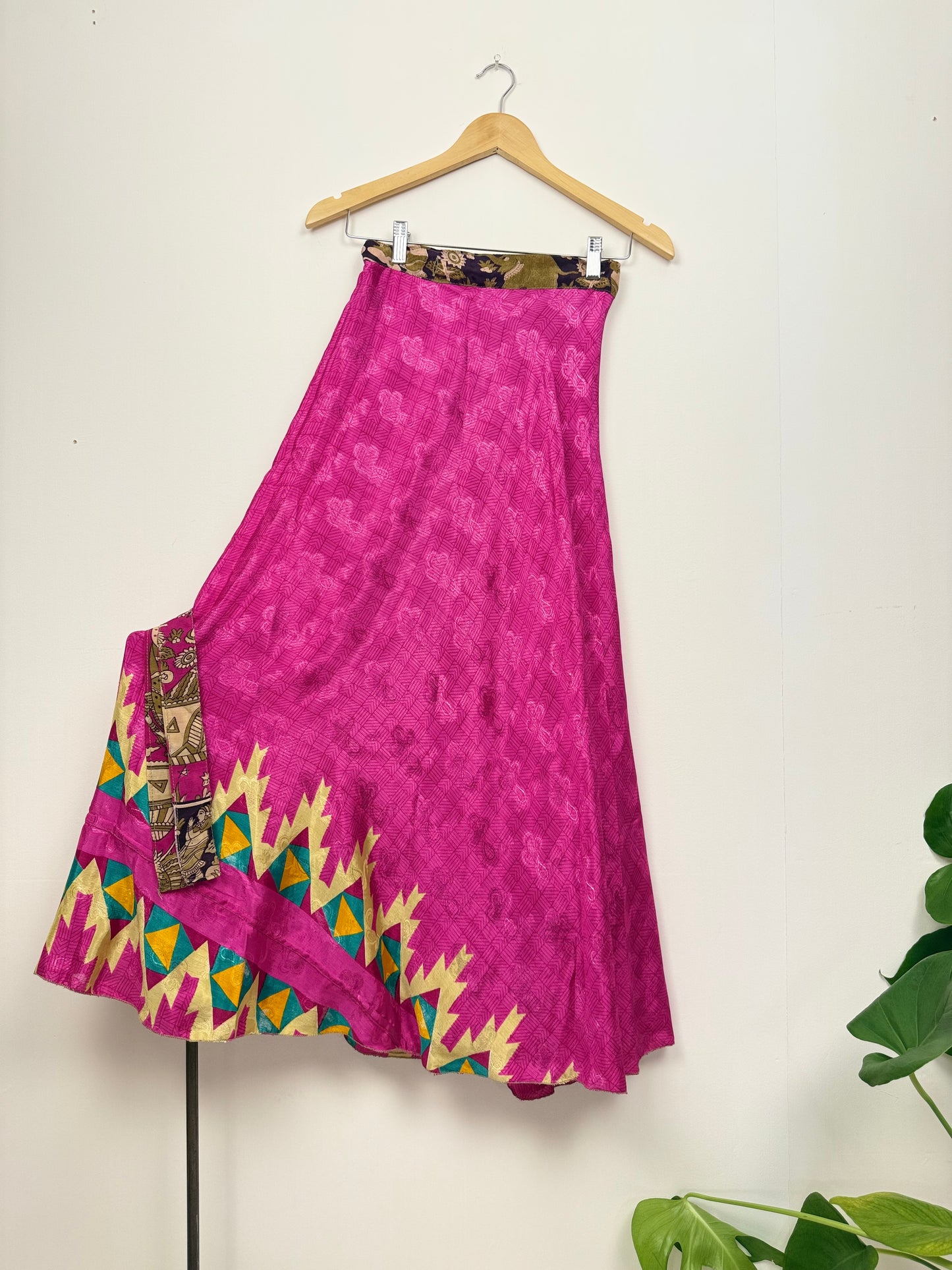 Vintage Saree Silk Wrap Skirt