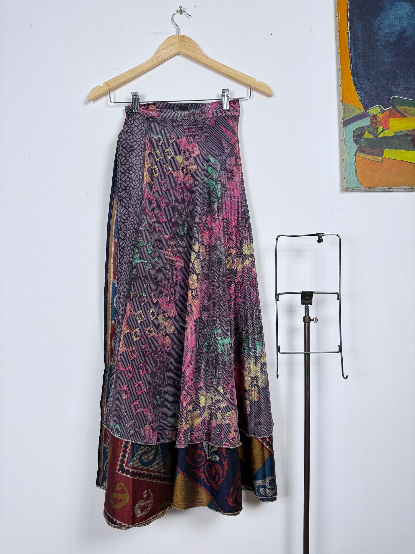 Vintage Saree Silk Wrap Skirt