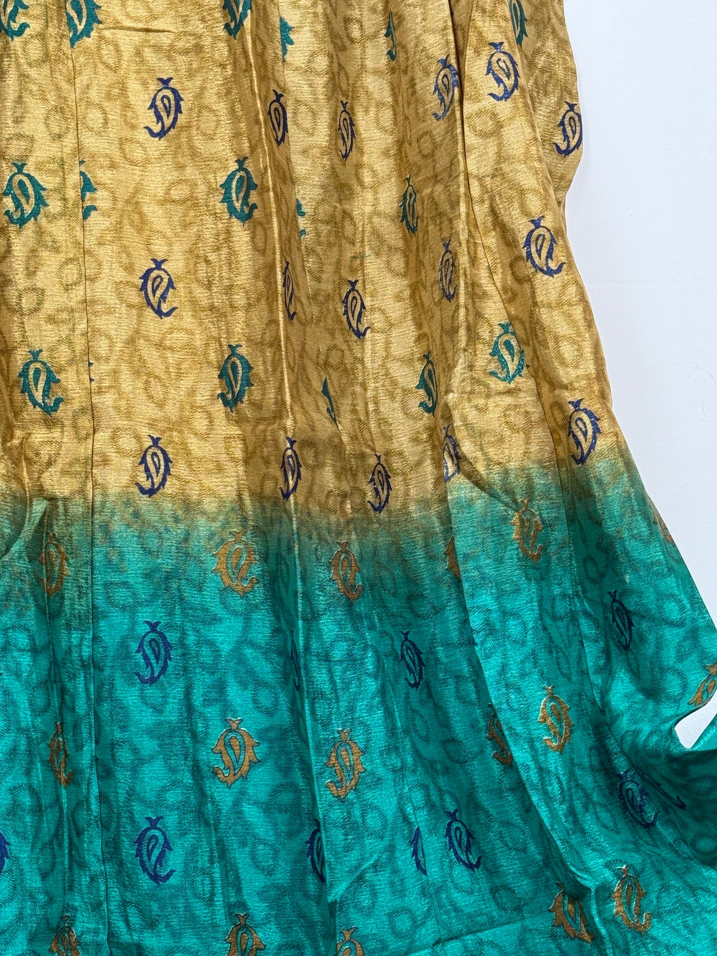 Vintage Saree Silk Pleated Skirt