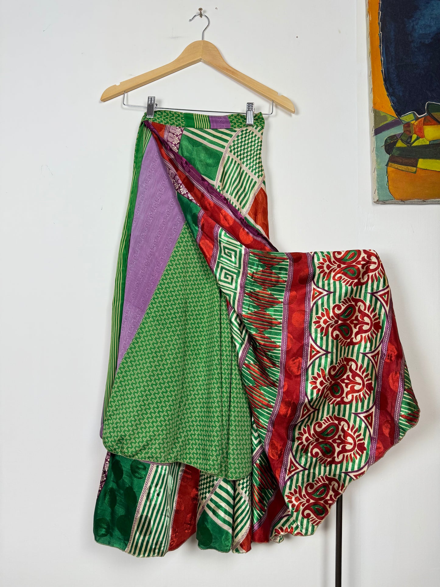 Vintage Saree Silk Wrap Skirt