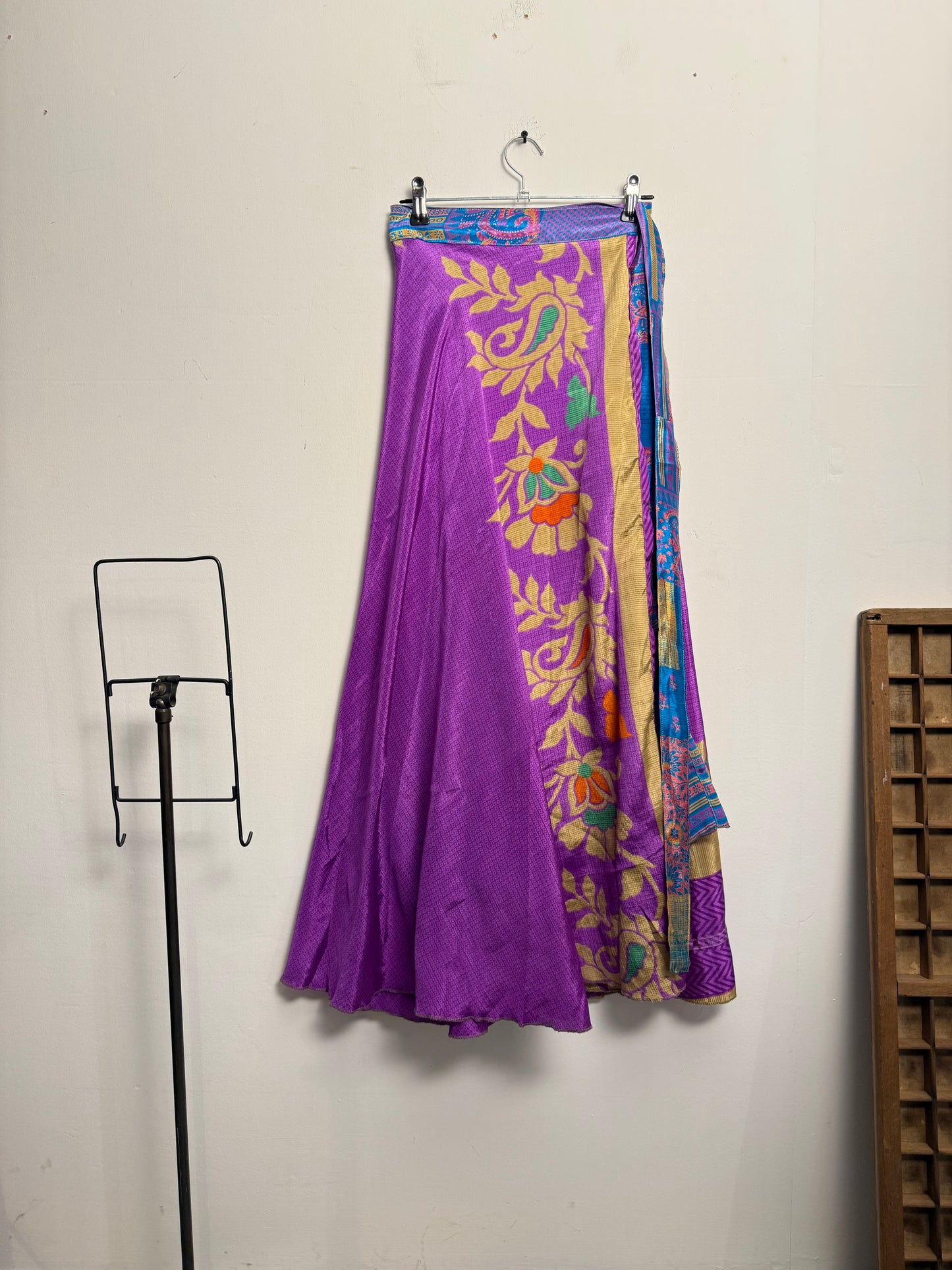 Vintage Saree Silk Wrap Skirt