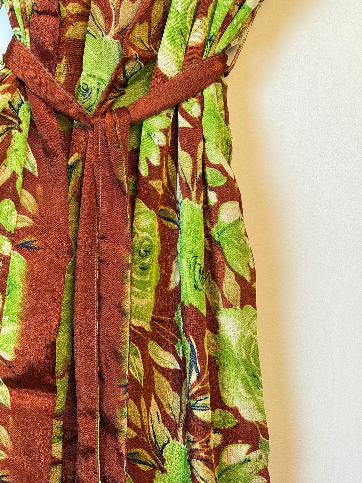 Vintage Saree Silk Kimono / Duster - Long