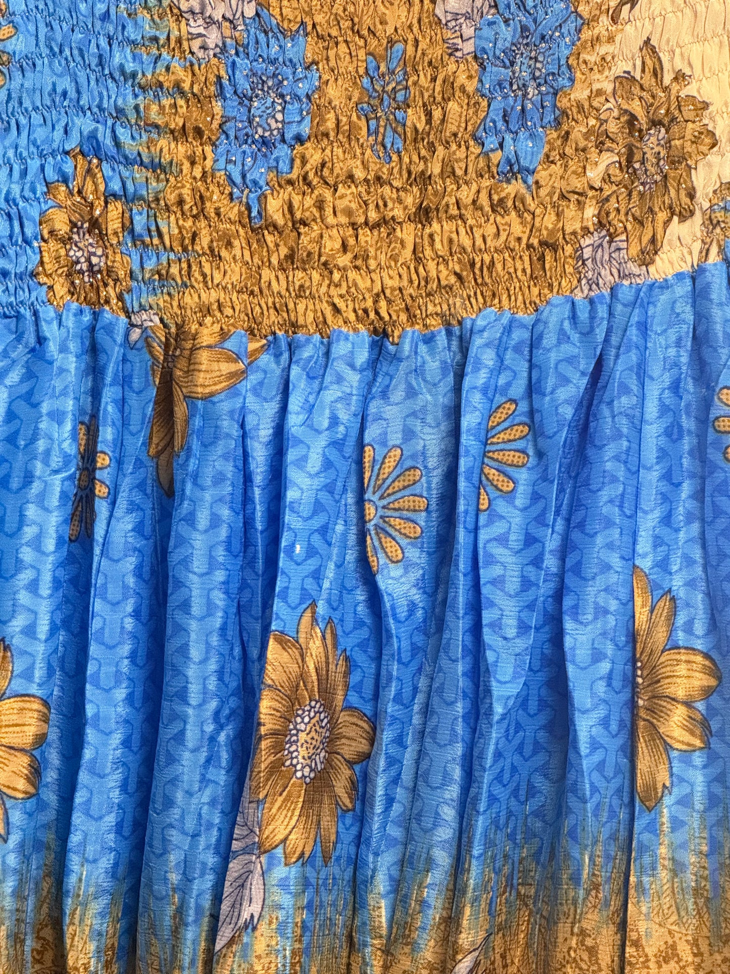 Vintage Saree Silk Pleated Skirt