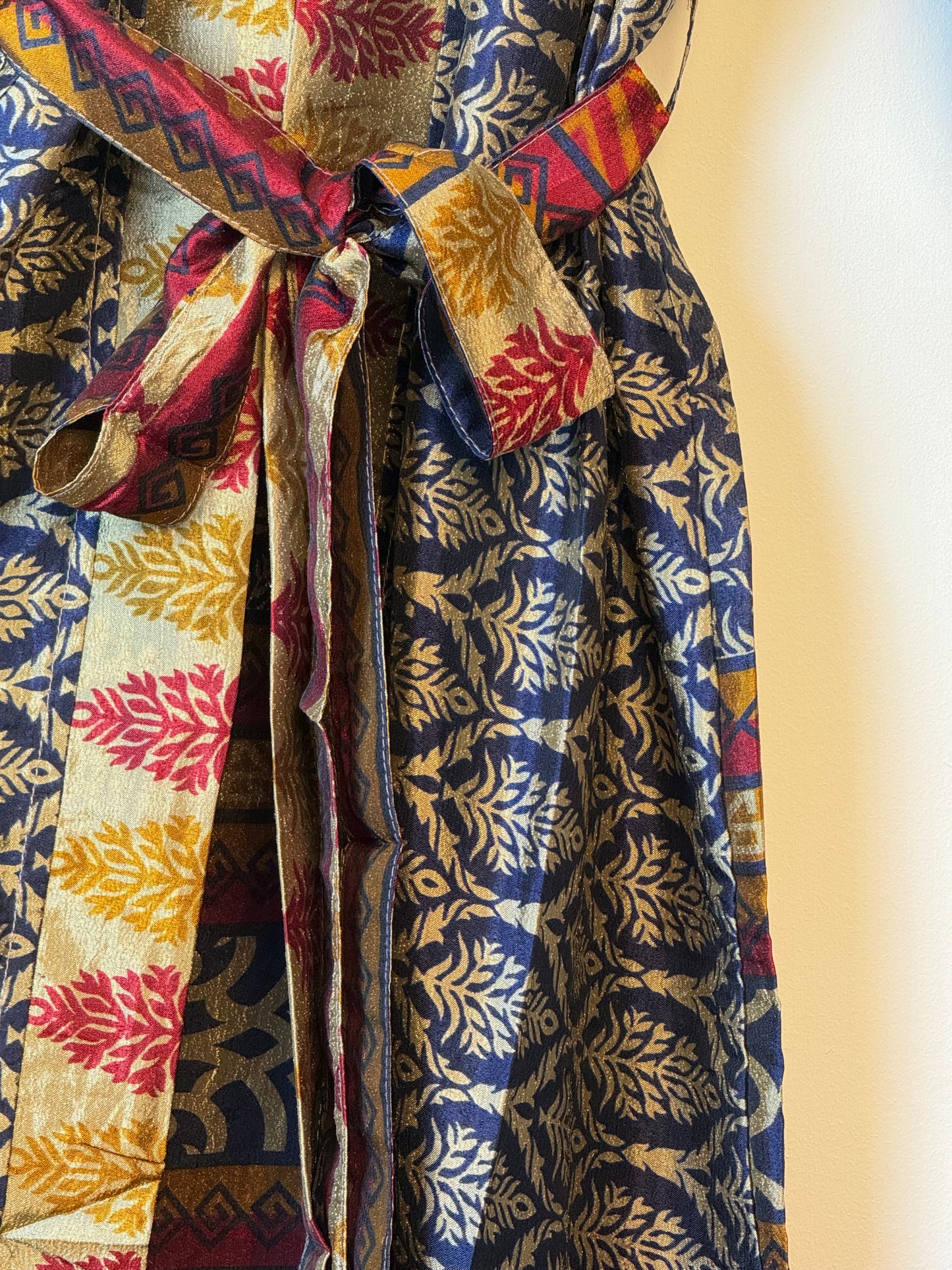 Vintage Saree Silk Kimono / Duster - Long