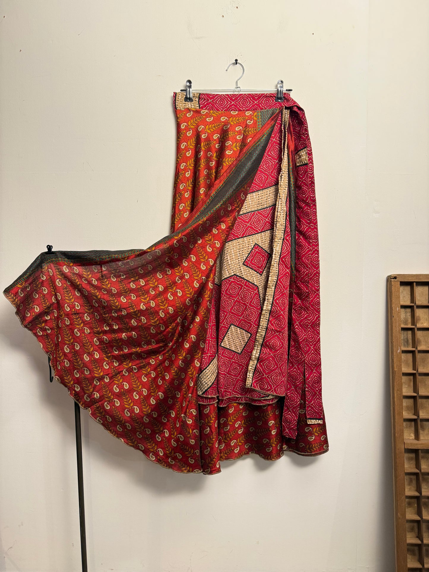 Vintage Saree Silk Wrap Skirt