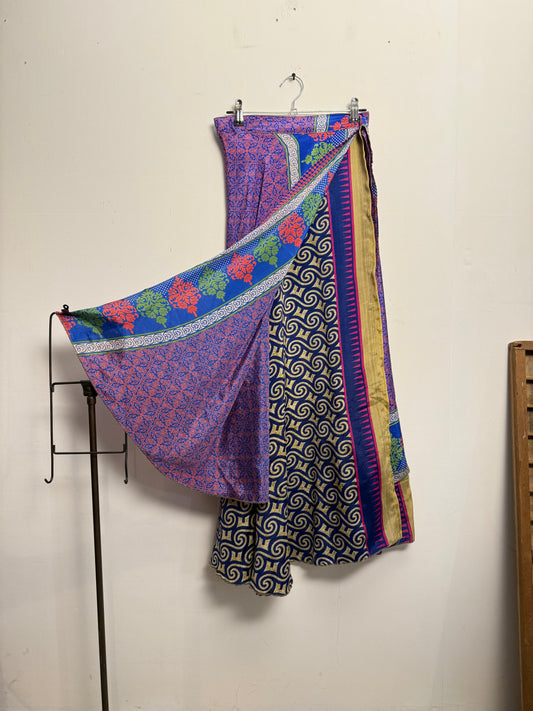 Vintage Saree Silk Wrap Skirt