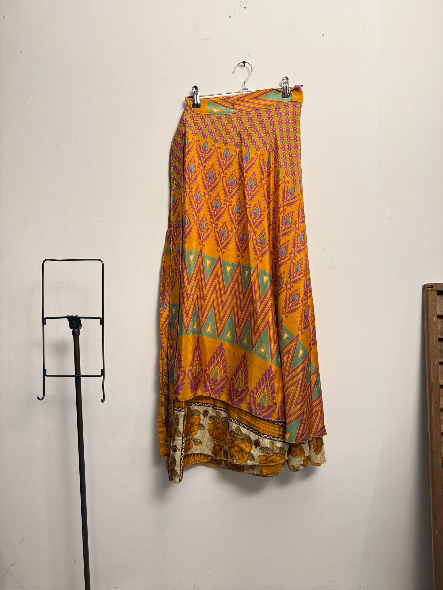 Vintage Saree Silk Wrap Skirt