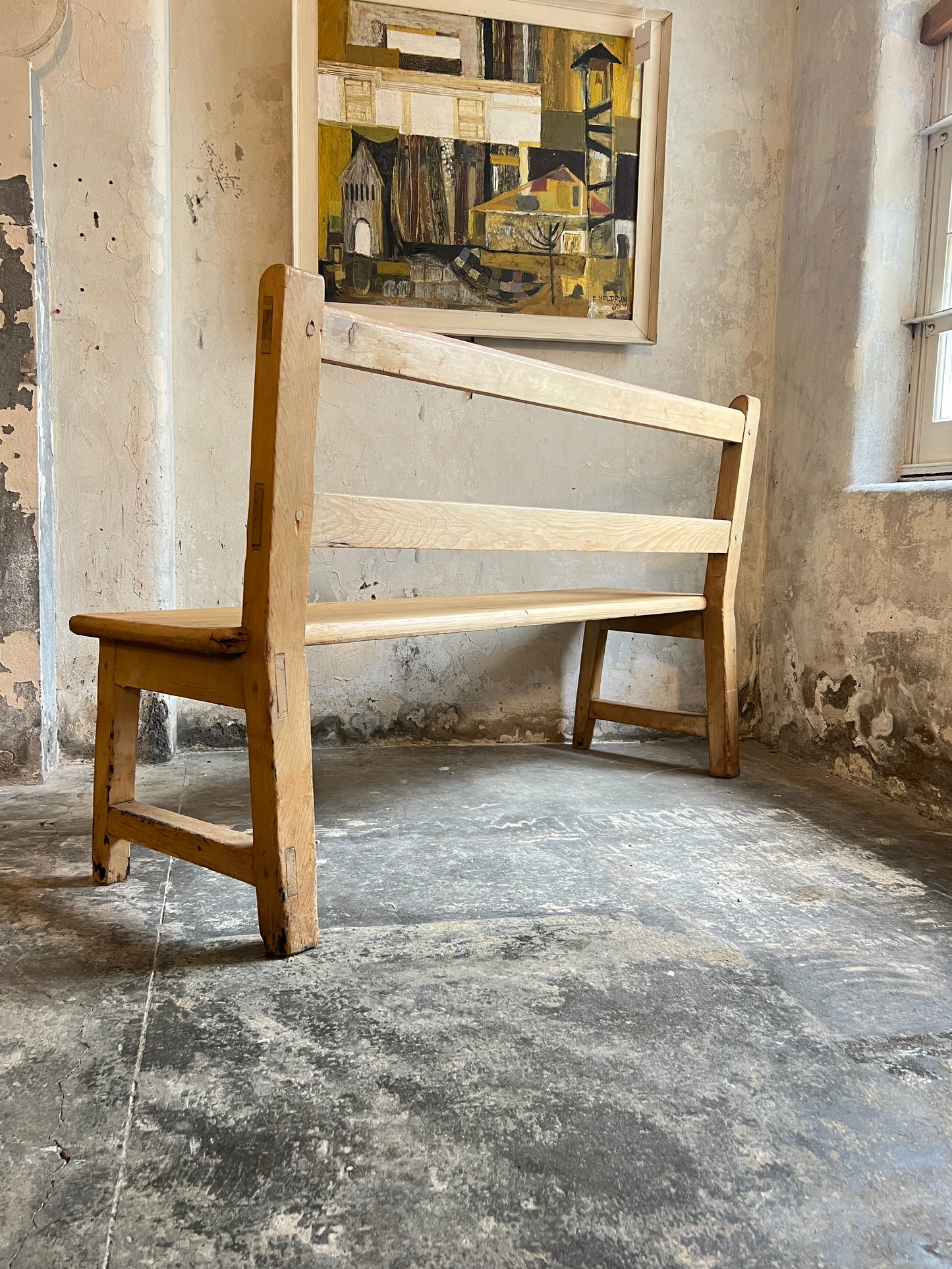 Late 19thC Pine Bench