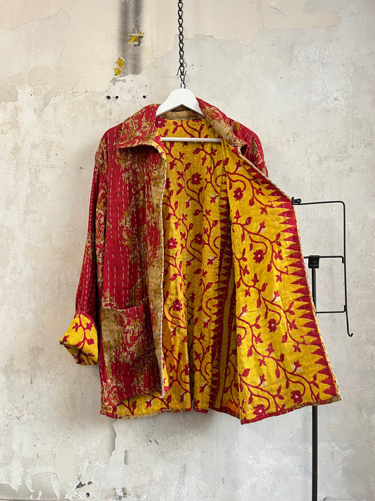 Vintage Cotton Kantha Reversible Jacket ~ No 7