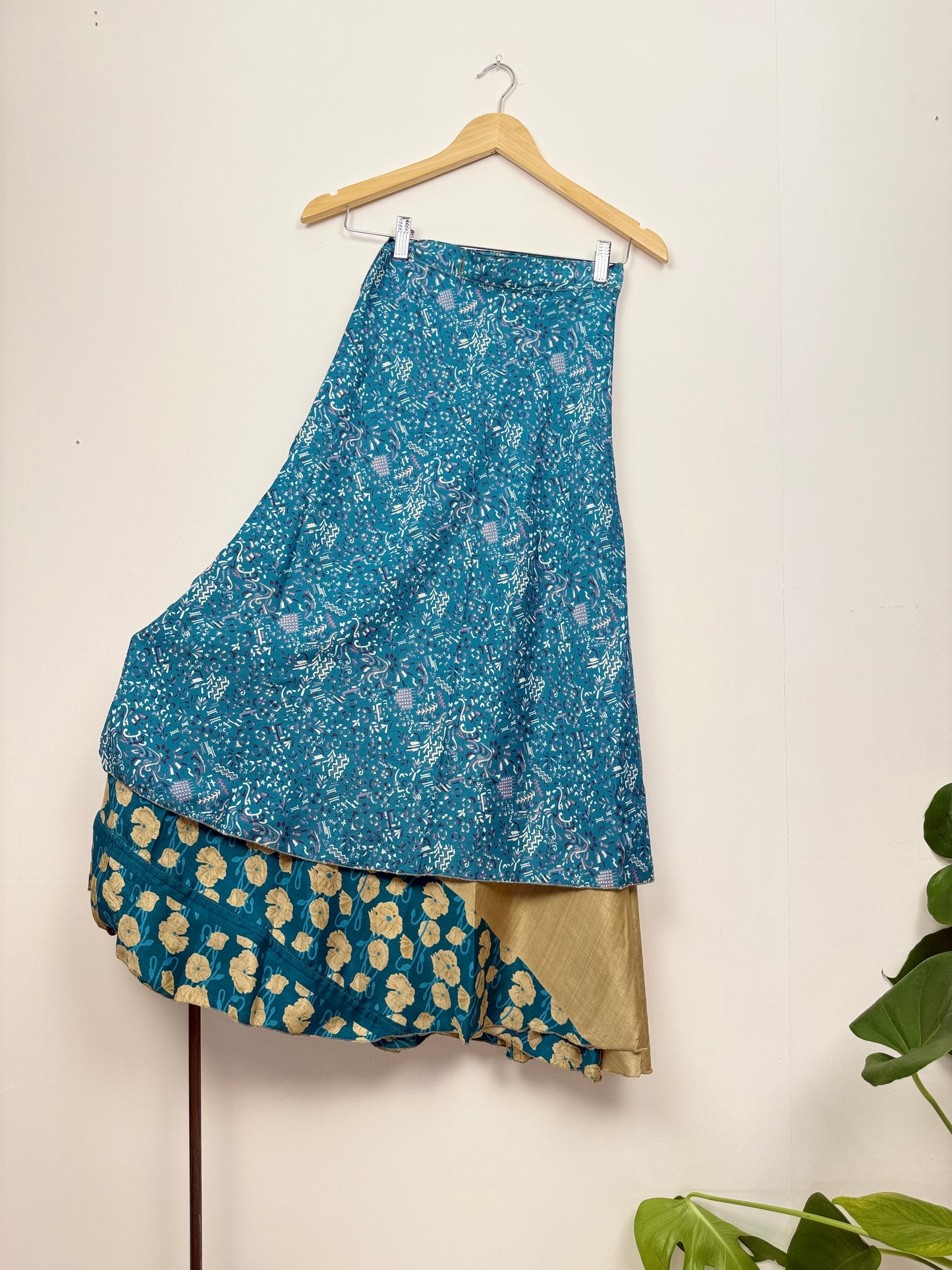 Vintage Saree Silk Wrap Skirt