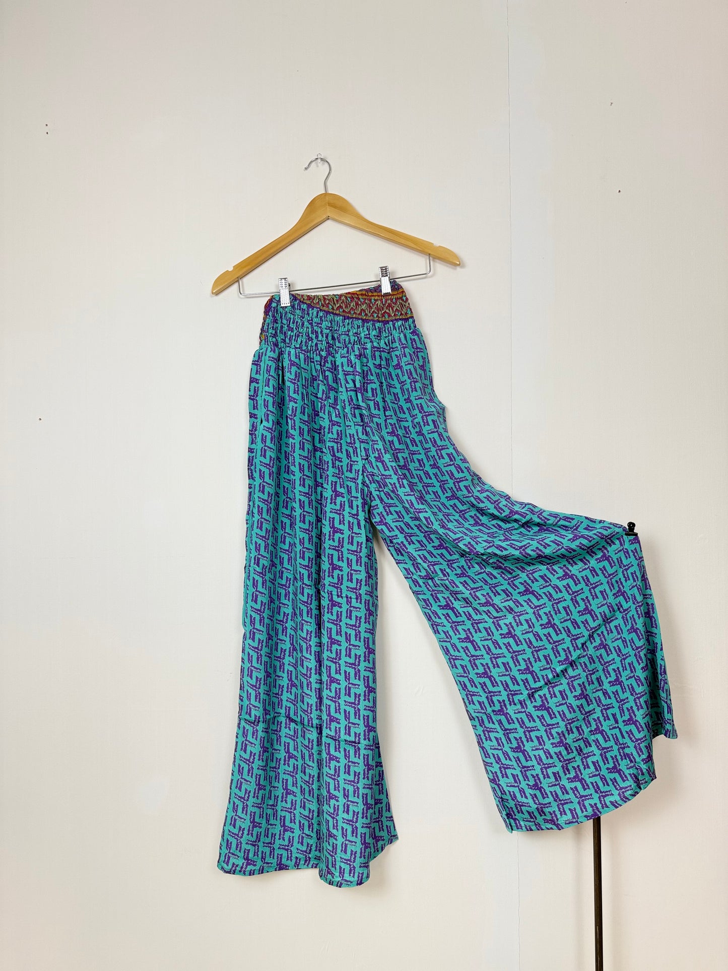 Vintage Saree Silk Trousers & Shirt Co-ordinated Set