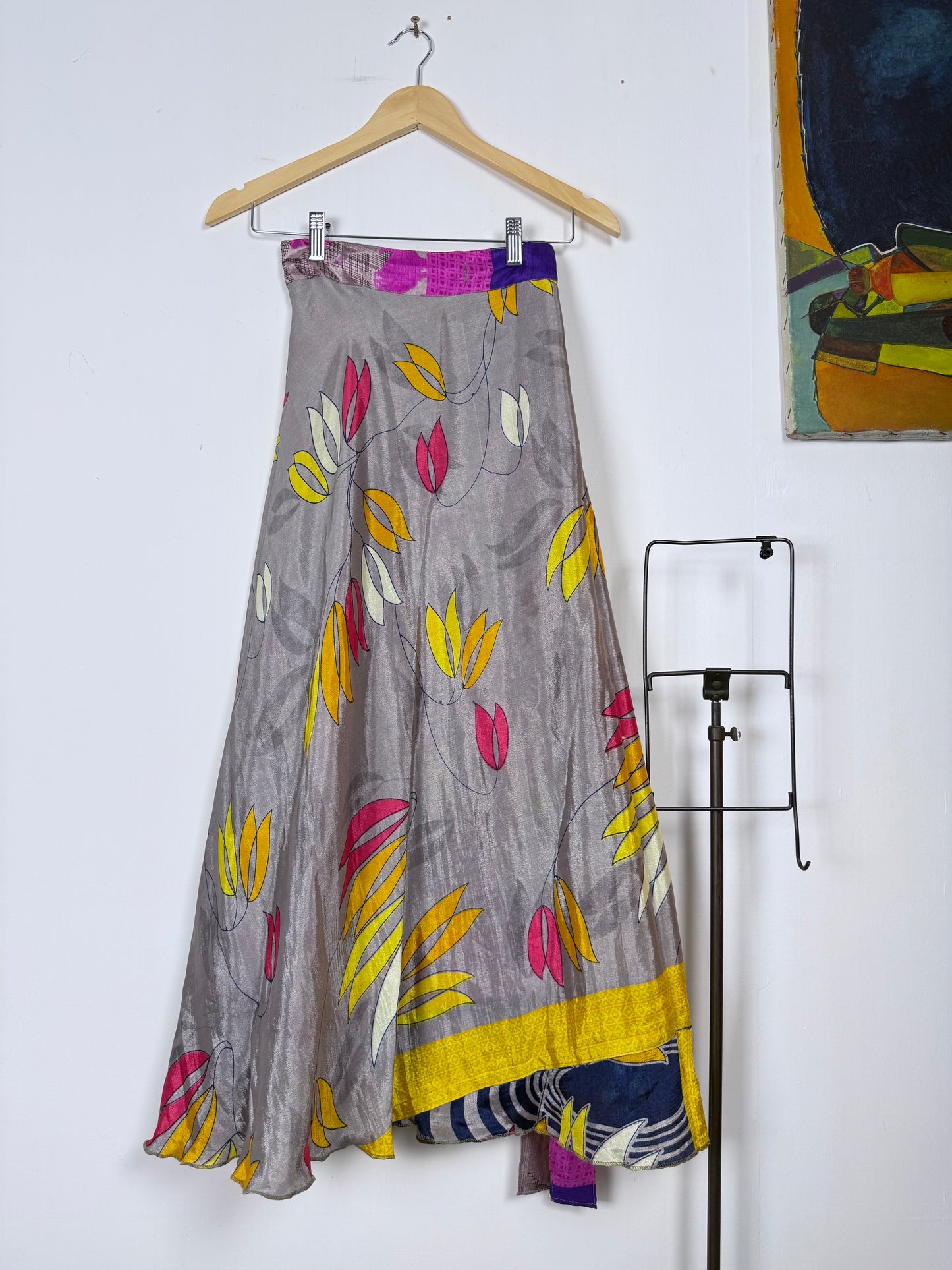 Vintage Saree Silk Wrap Skirt
