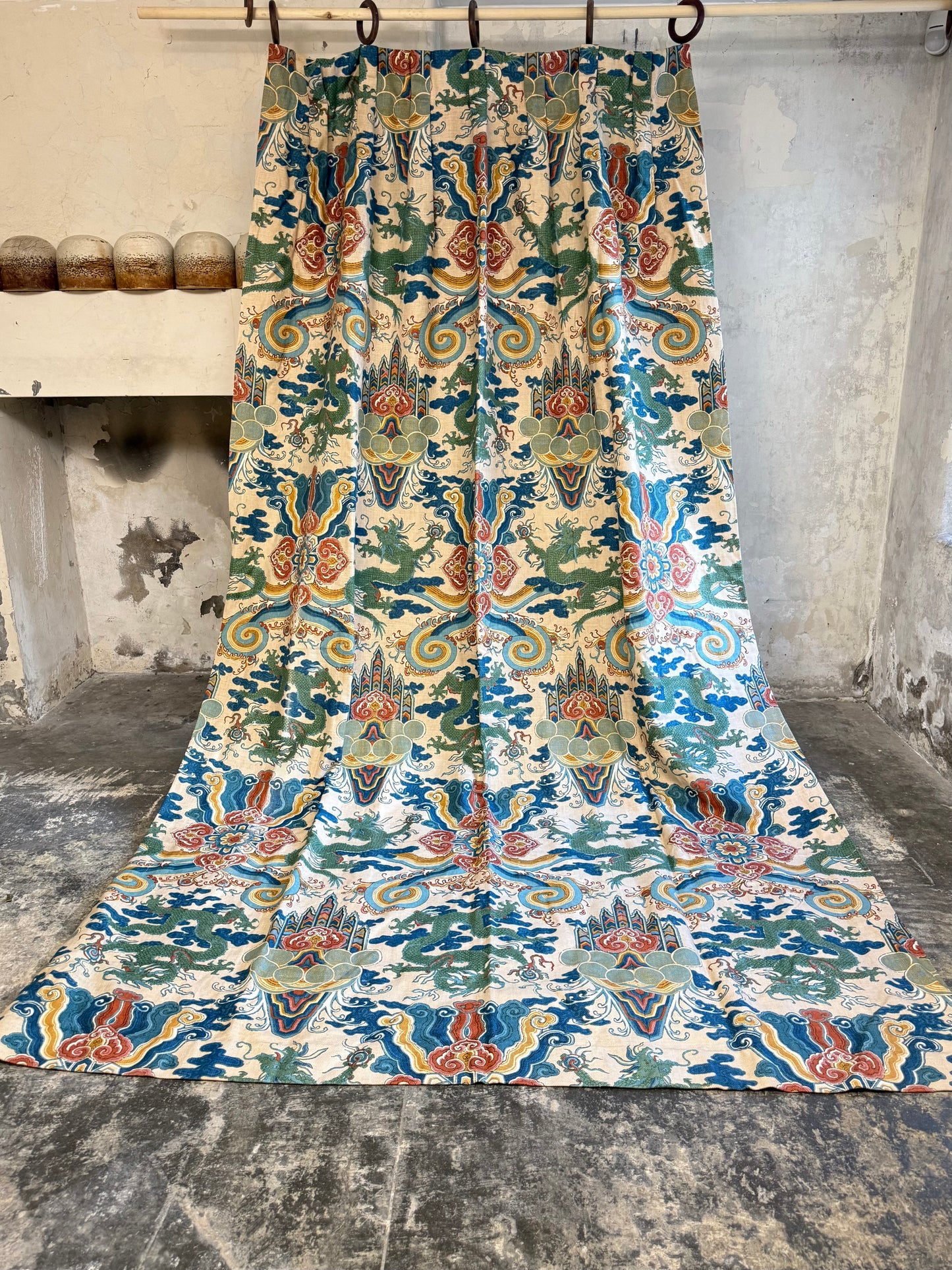 Whytock & Reid 'Emperors Robe' Chinoiserie Curtain Fabric 1974