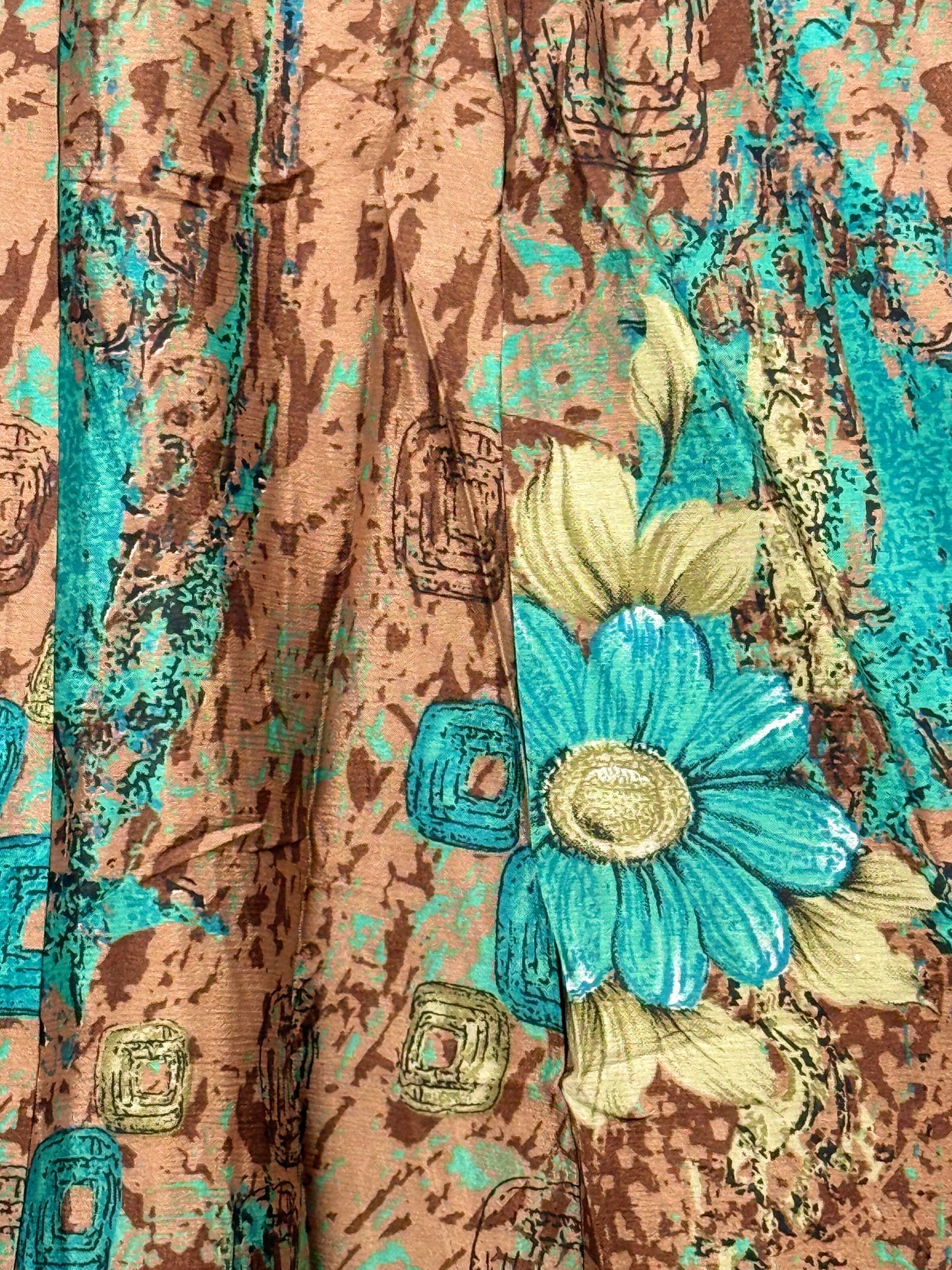 Vintage Saree Silk Pleated Skirt