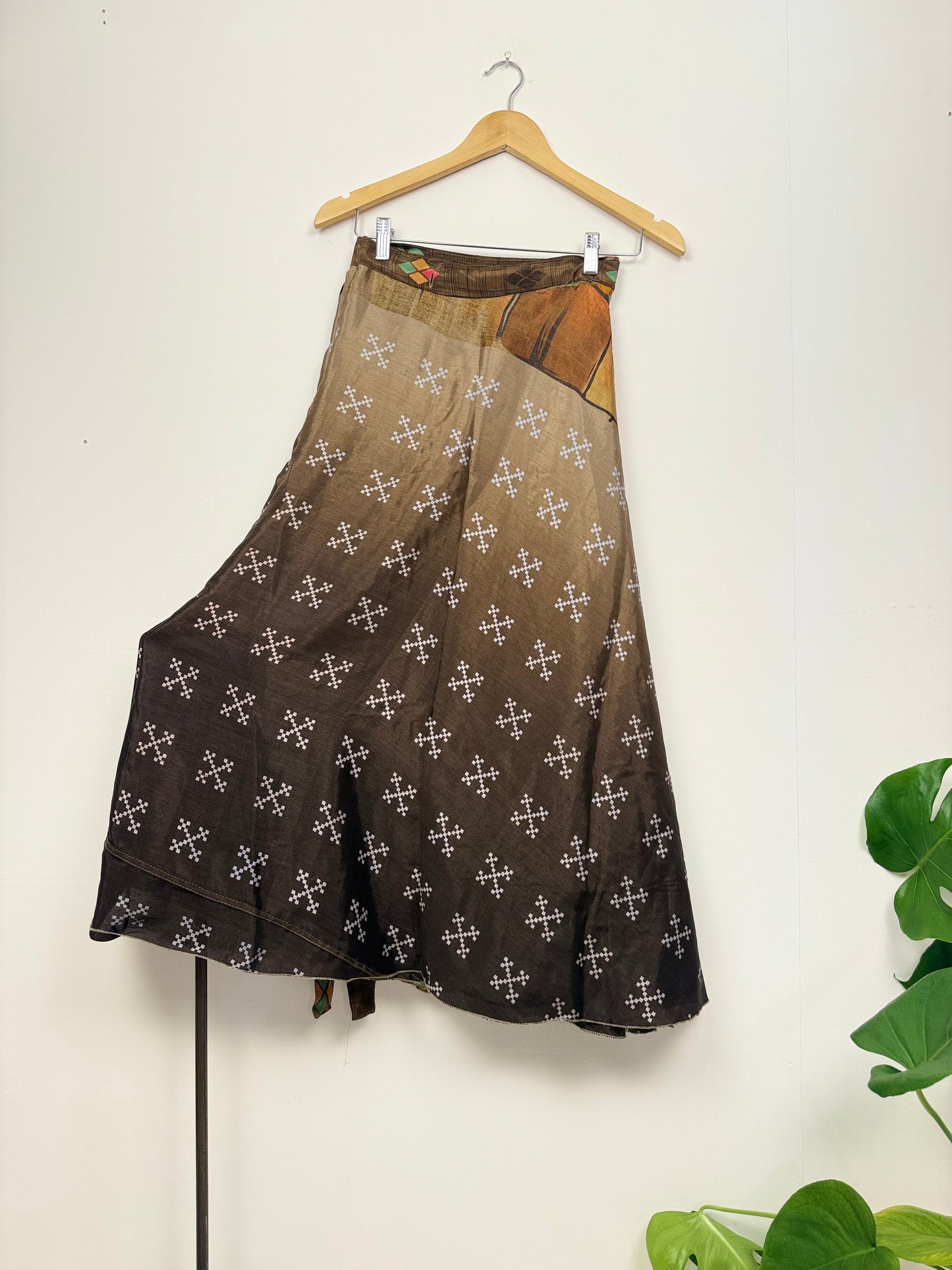 Vintage Saree Silk Wrap Skirt