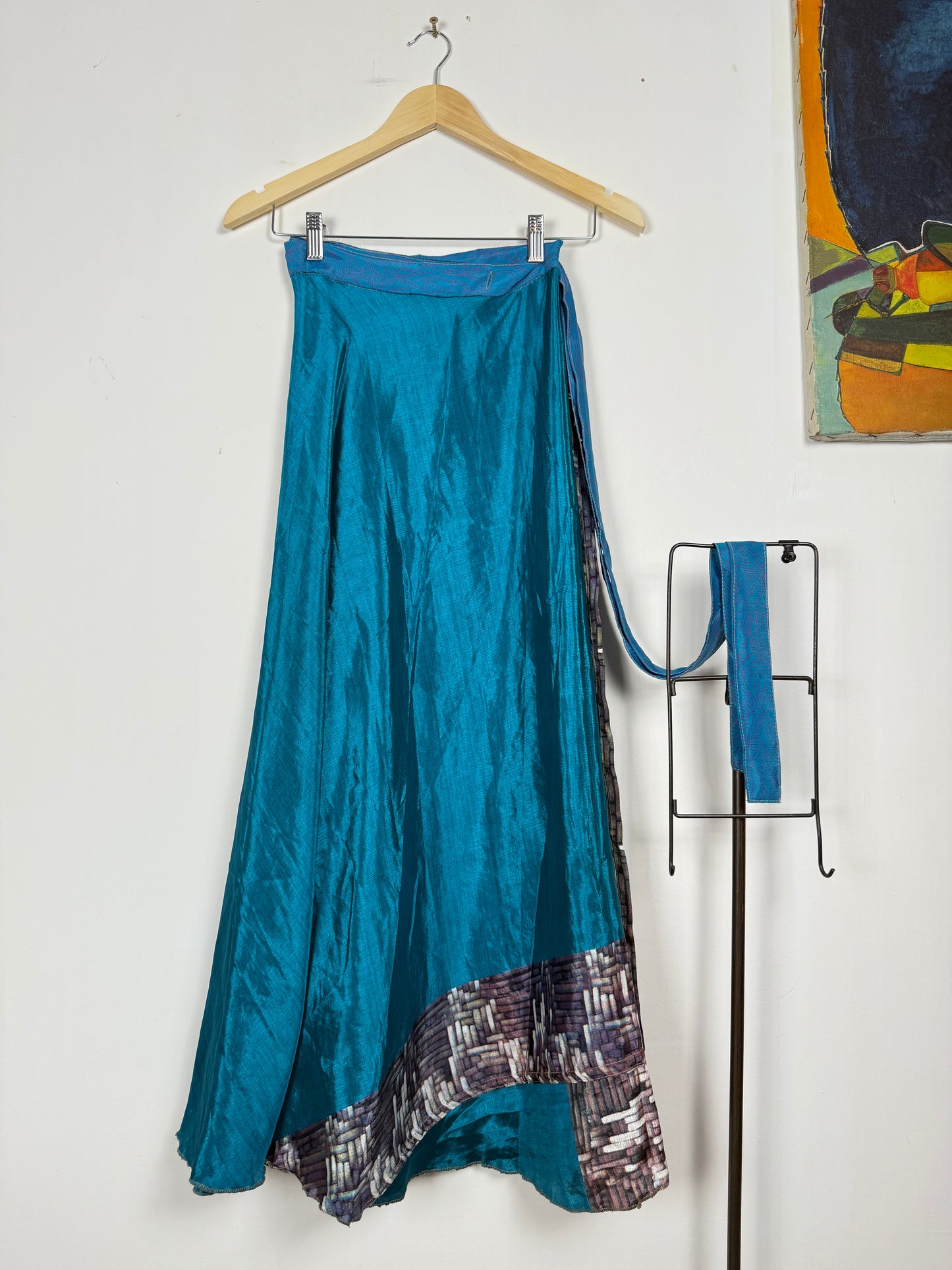 Vintage Saree Silk Wrap Skirt