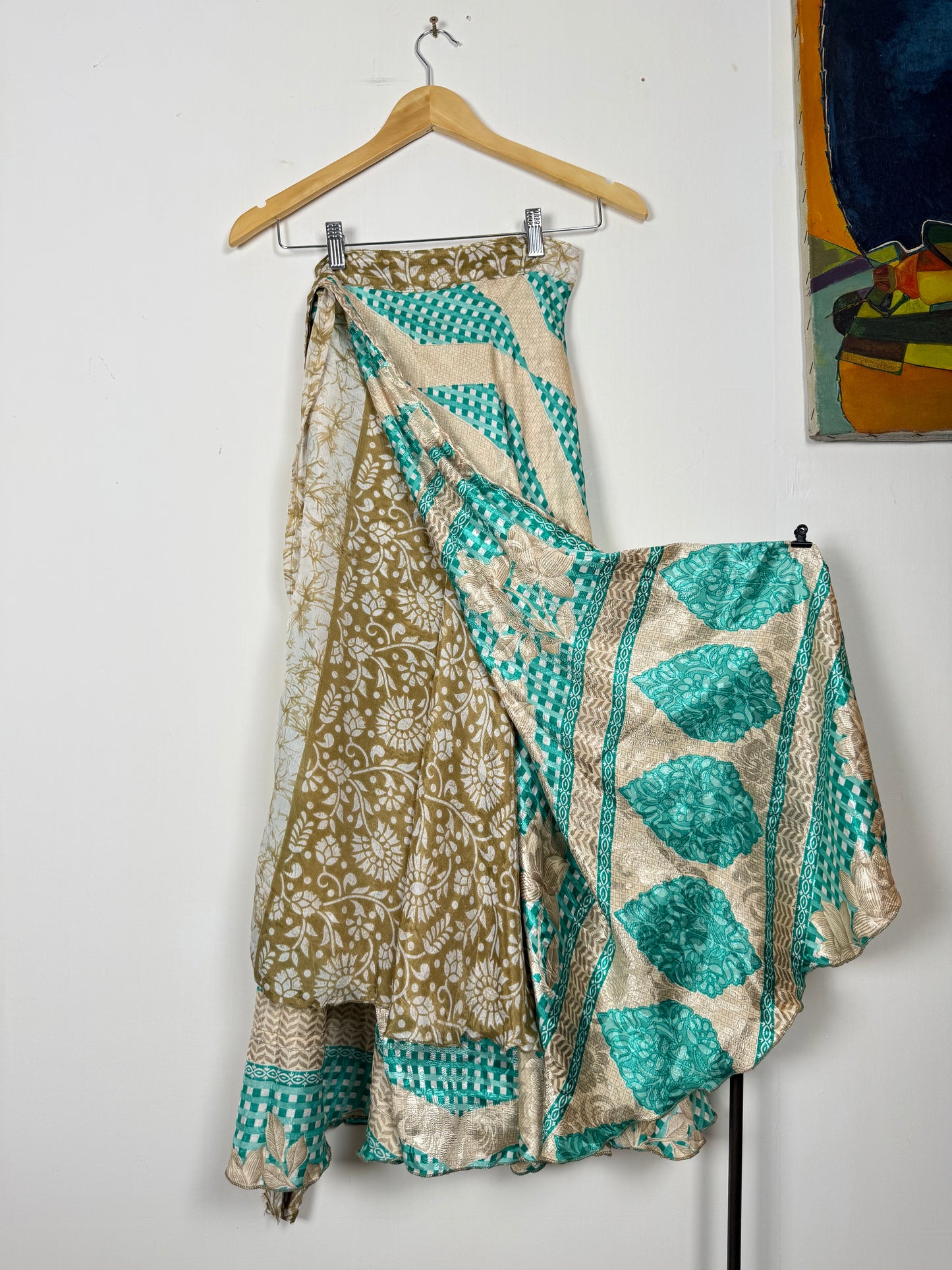 Vintage Saree Silk Wrap Skirt