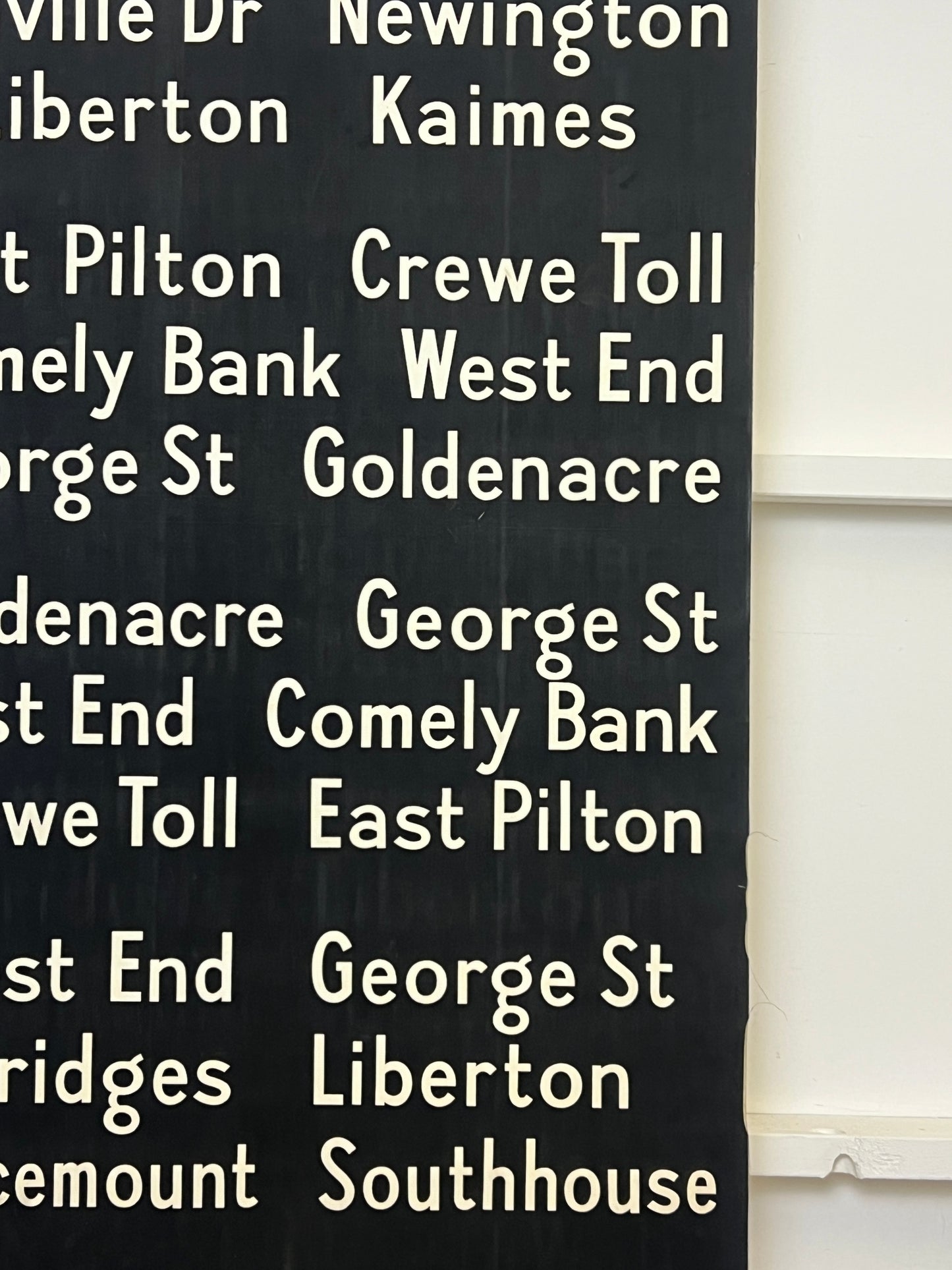 Edinburgh Destination Bus Blind - Blackhall