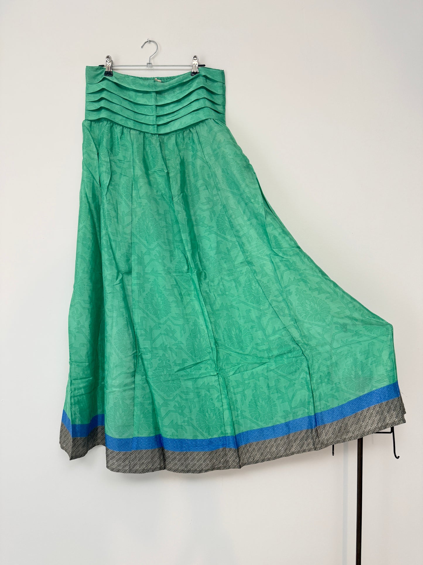 Vintage Saree Silk Pleated Skirt
