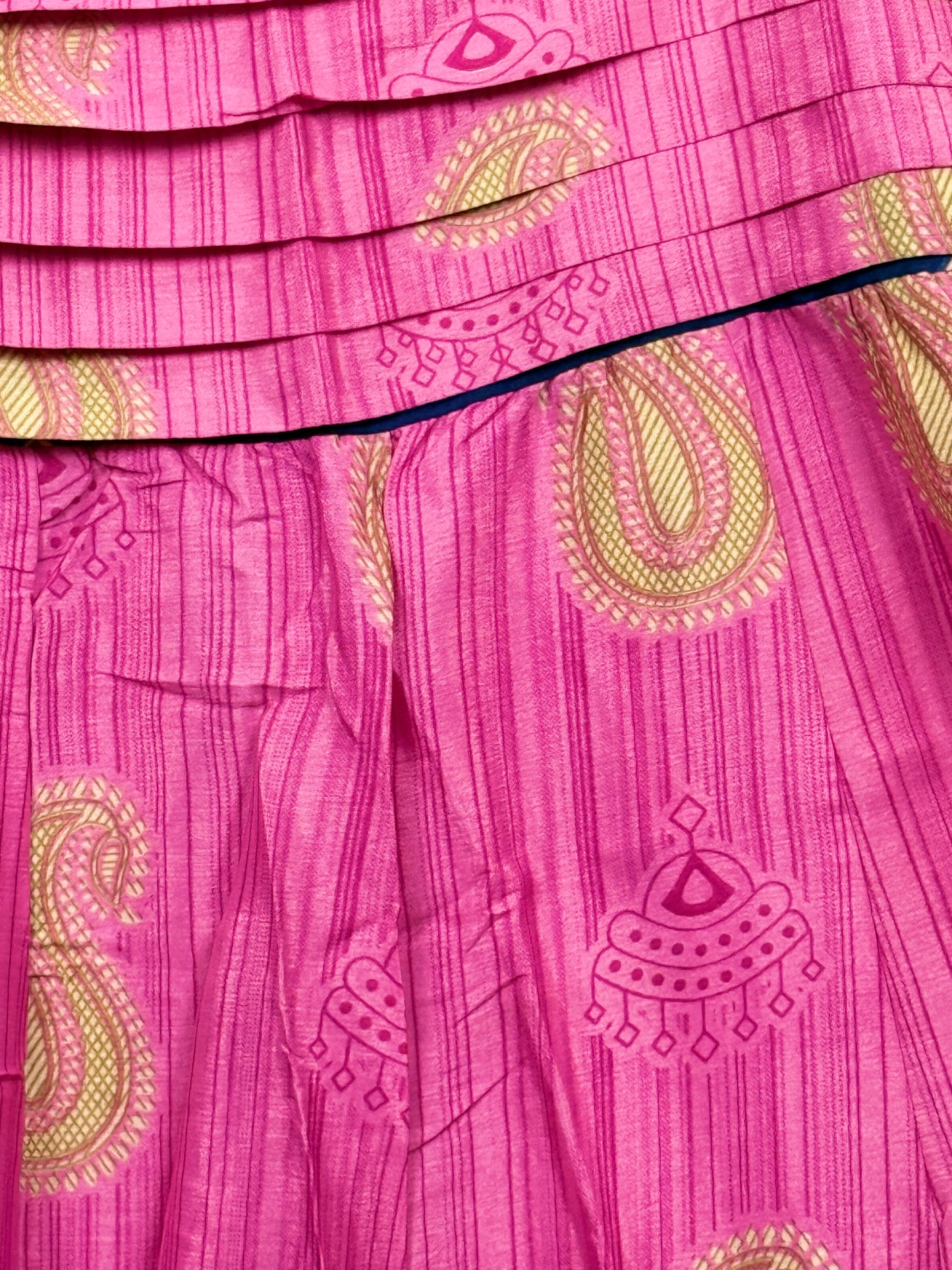 Vintage Saree Silk Pleated Skirt