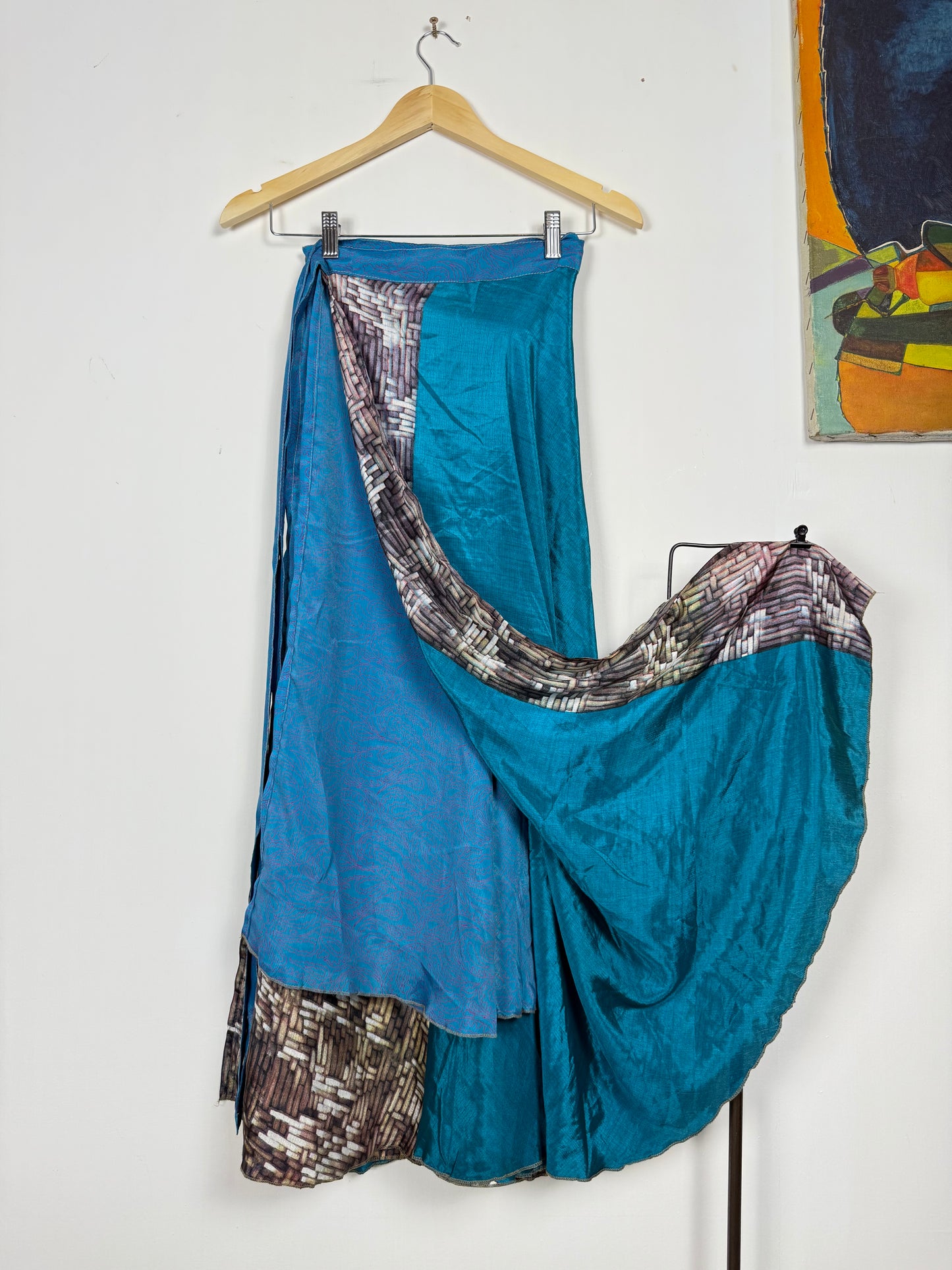 Vintage Saree Silk Wrap Skirt